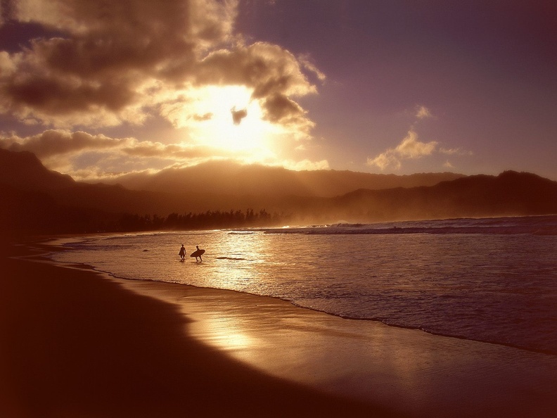 beach dawn forest waves surfers desktop 1600x1200 hd-wallpaper-1103600